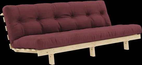 Karup Design Lean Vuodesohva Alpha-patjalla 130x200 Bordeaux/Raw