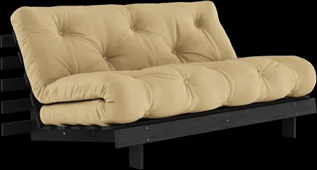 Karup Design Roots Vuodesohva Roots Patjalla 160x200 Wheat Beige/Mustalakattu